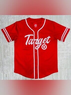Super Rare Target Red and White Baseball Jersey